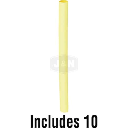 Aftermarket Heat Shrink Tube, 3:1 I.D. Shrink Ratio, Yellow, 6 in 606-25036-10-JN
